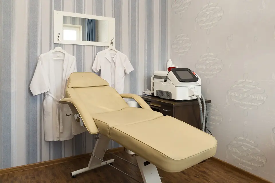Illustrative photo: a treatment chair in a medical aesthetics room