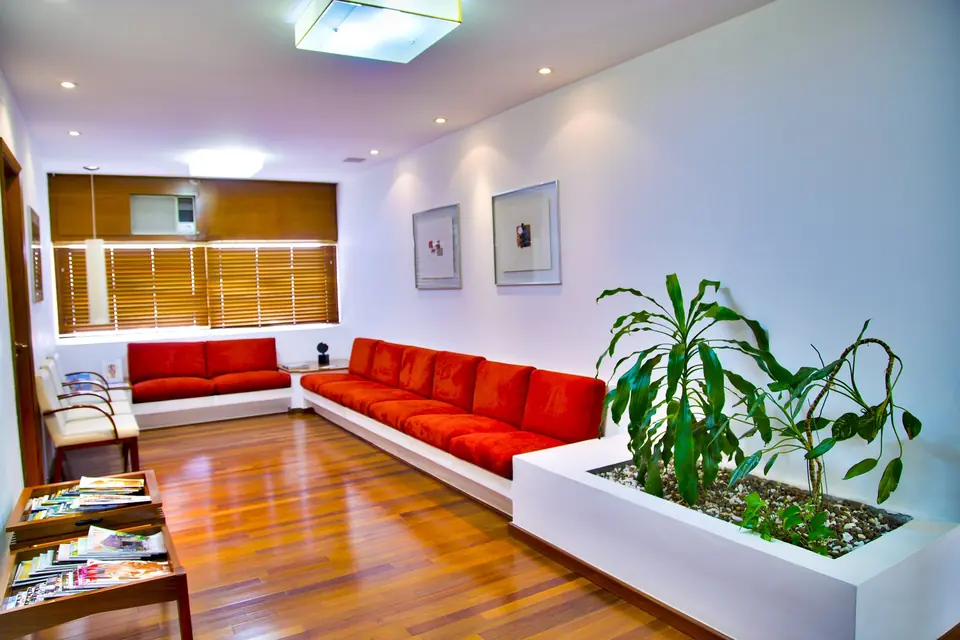 Illustrative photo: a bright, calm clinic waiting area